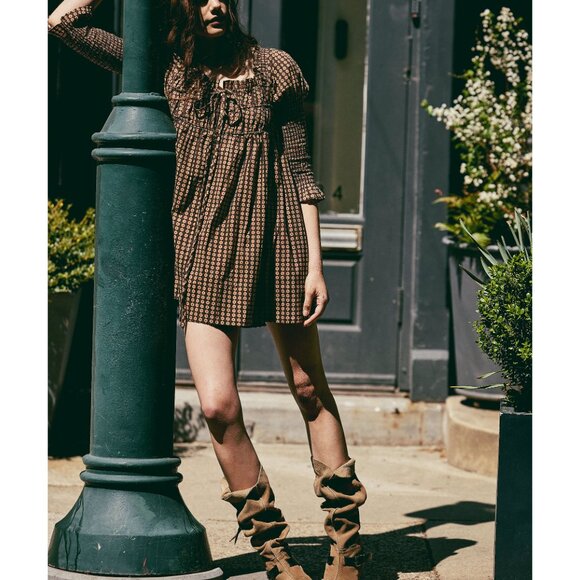 Free People Black and Brown Mini Dress - Picture 3 of 14